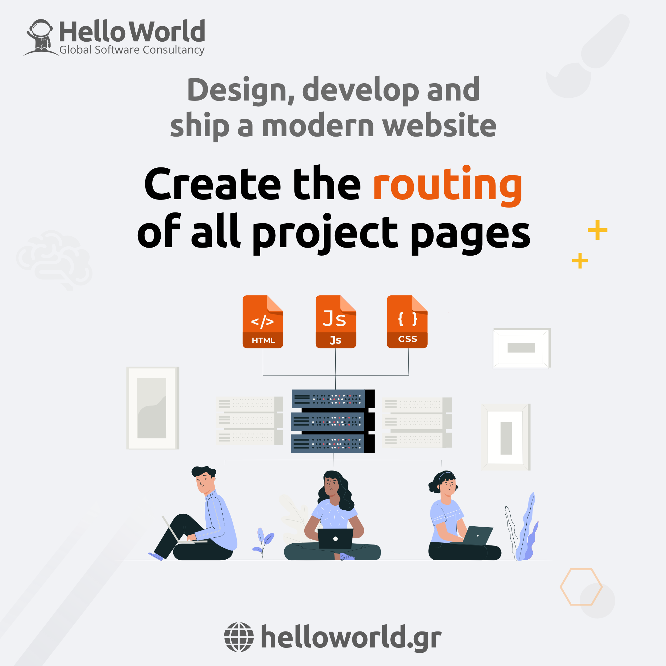 Modern Website: Create the routing of all project pages